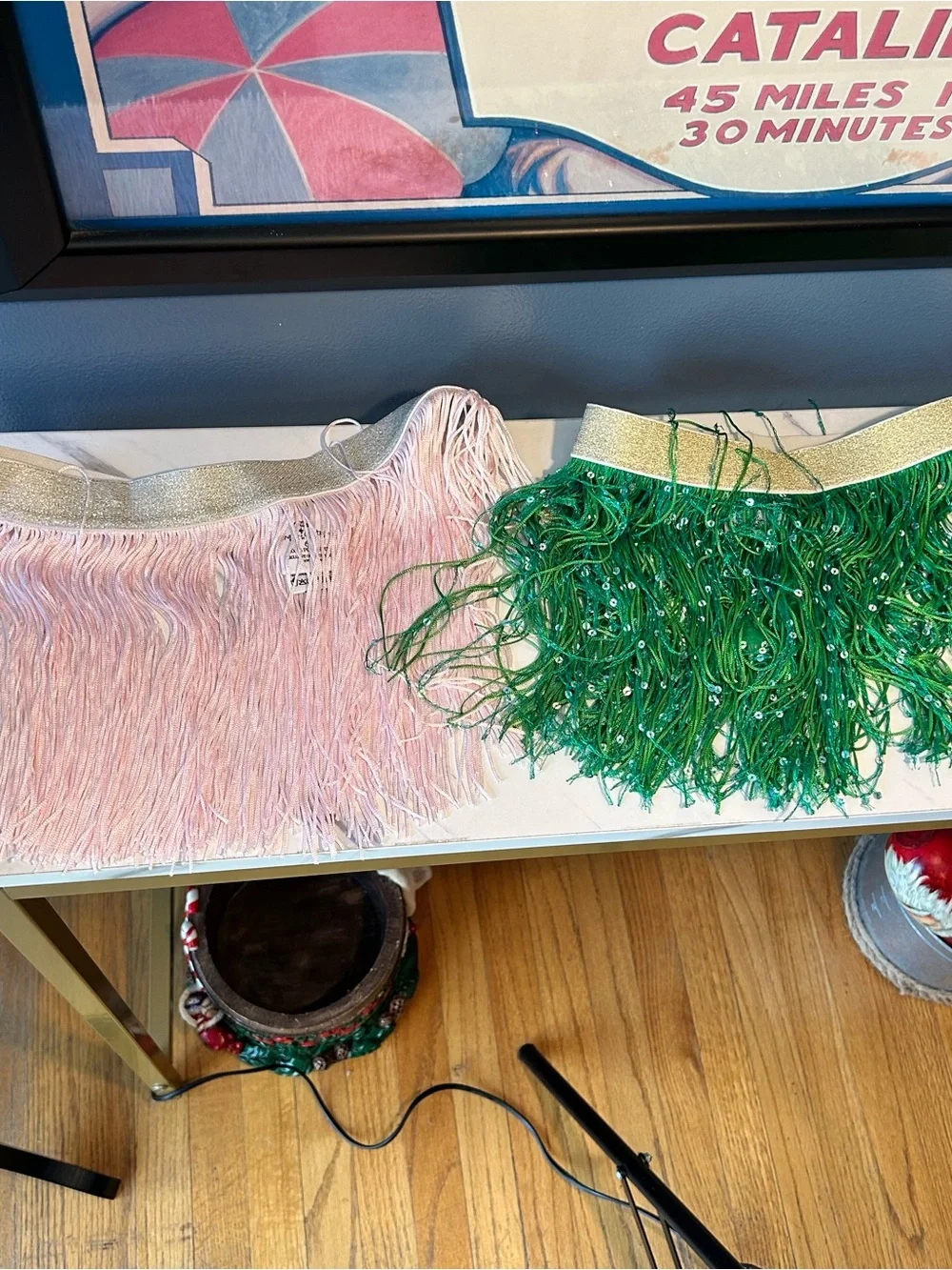 Shade Critters Green Hula & pink fringe skirts ⭐️5FOR$25⭐️